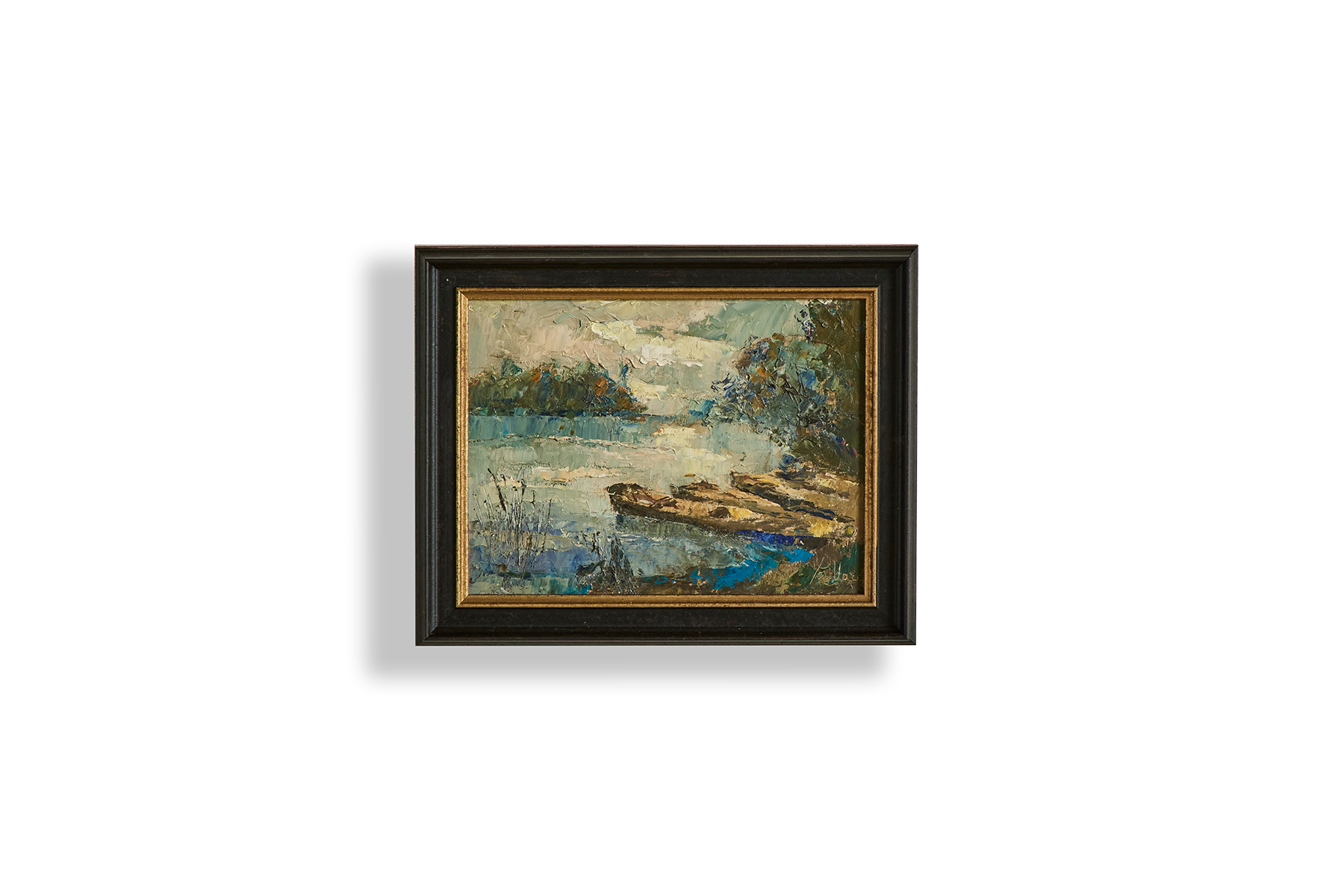 Riverside Canoe Painting