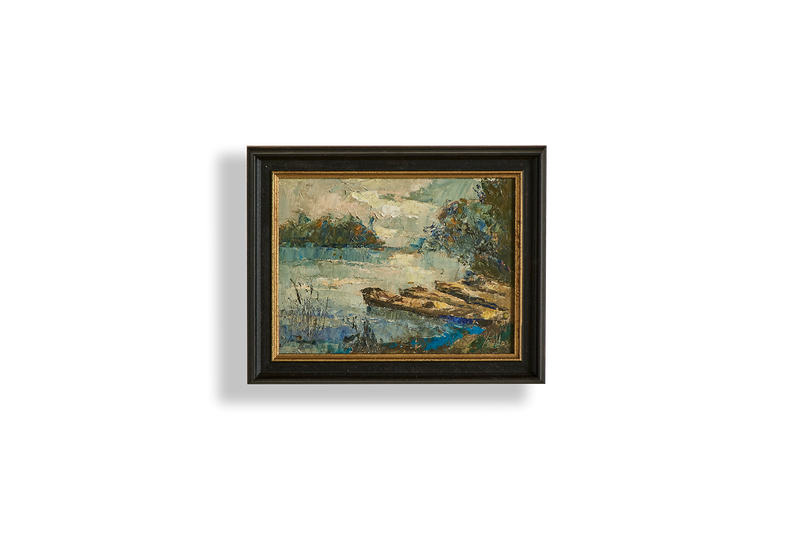 Riverside Canoe Painting