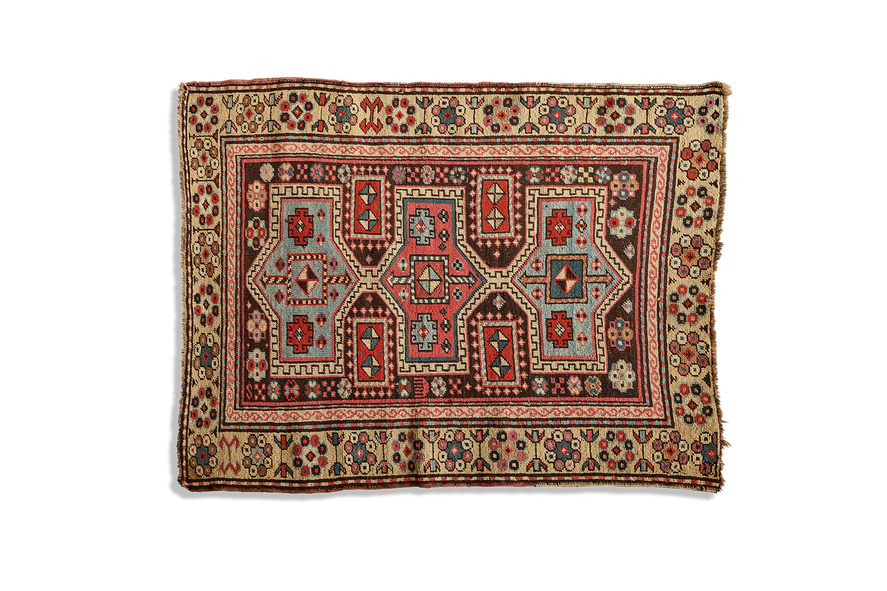 Kazak Throw Rug 3'5 x 4'3