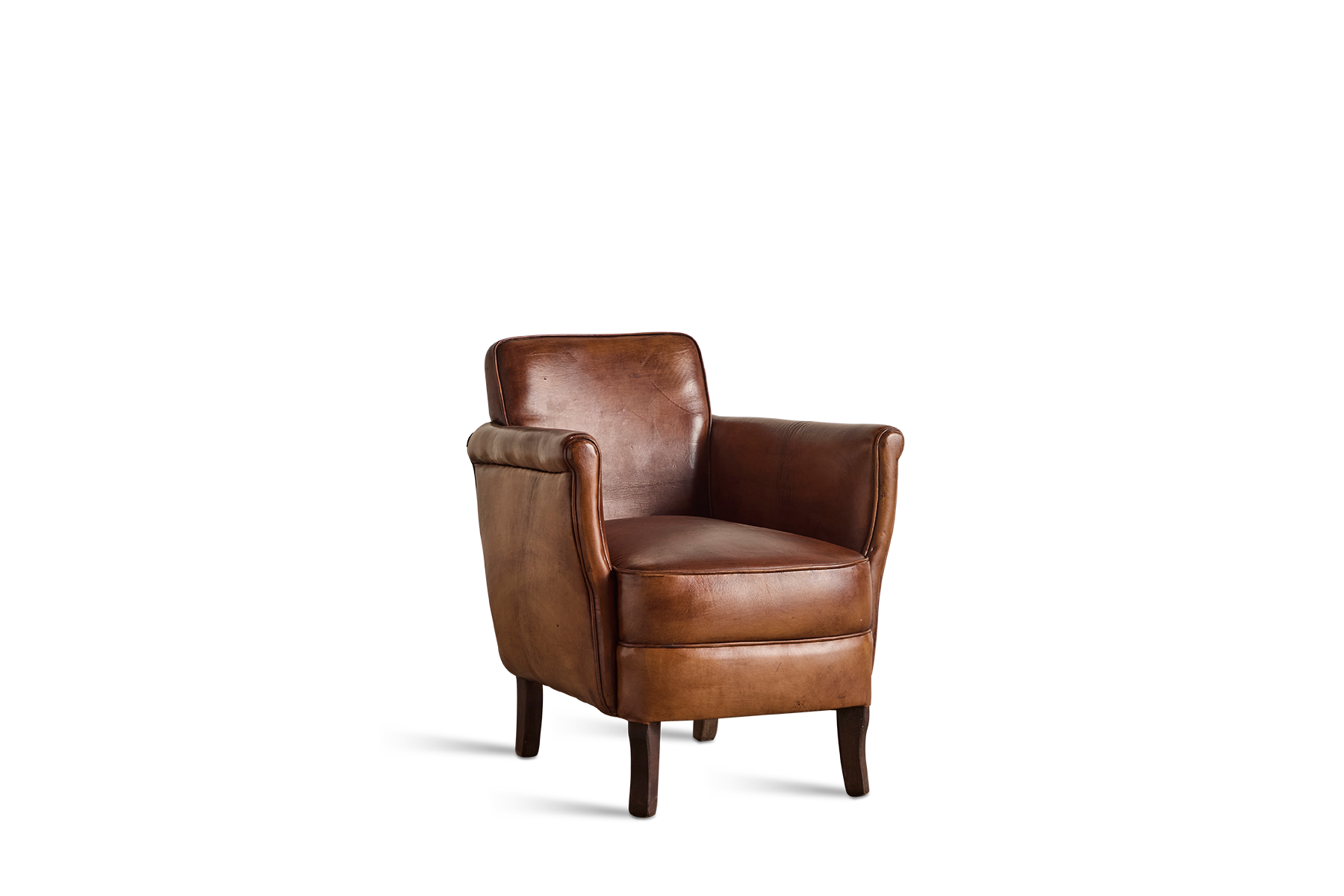 Pair of Leather High Armchairs
