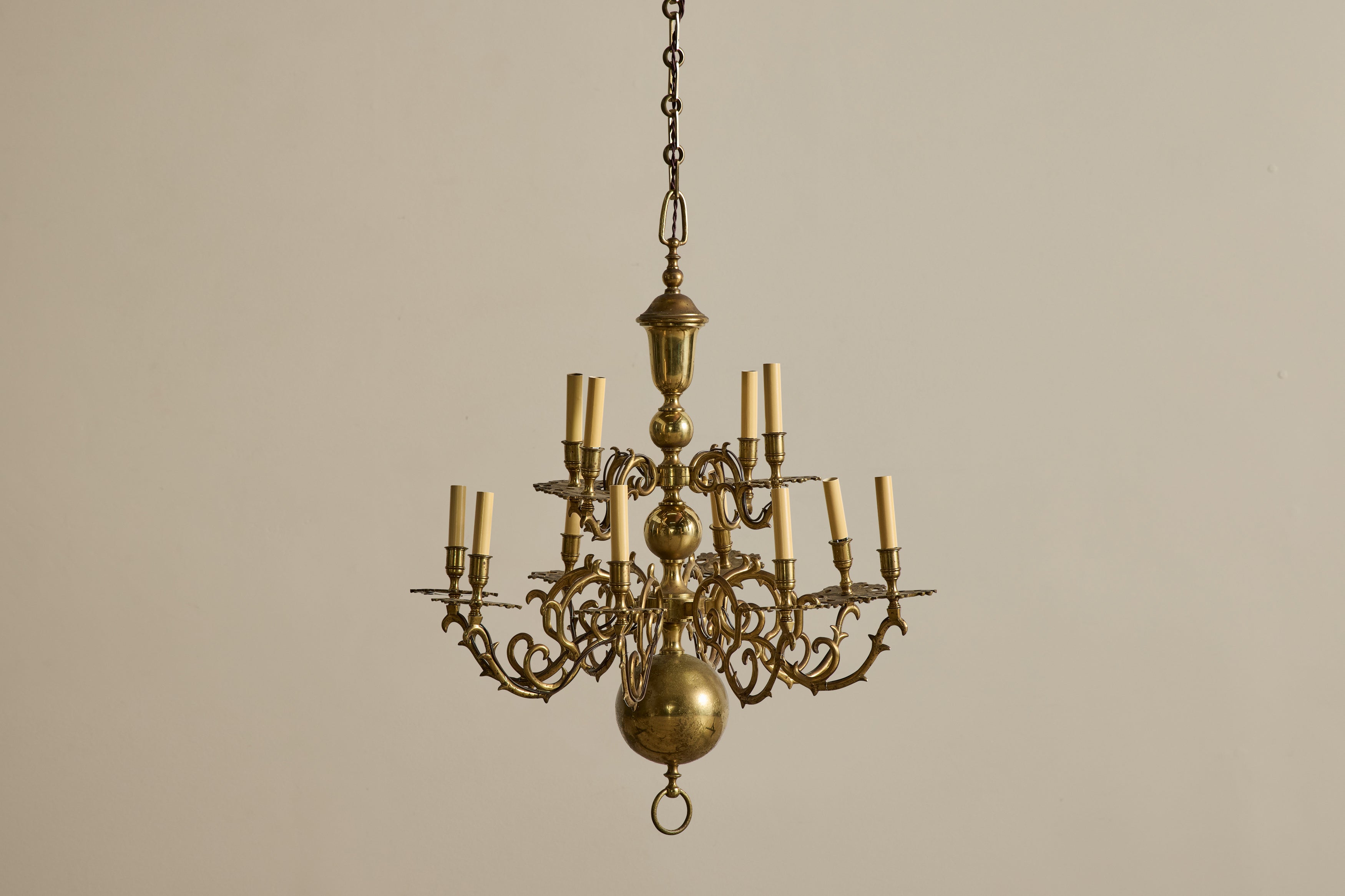 Dutch Brass Chandelier