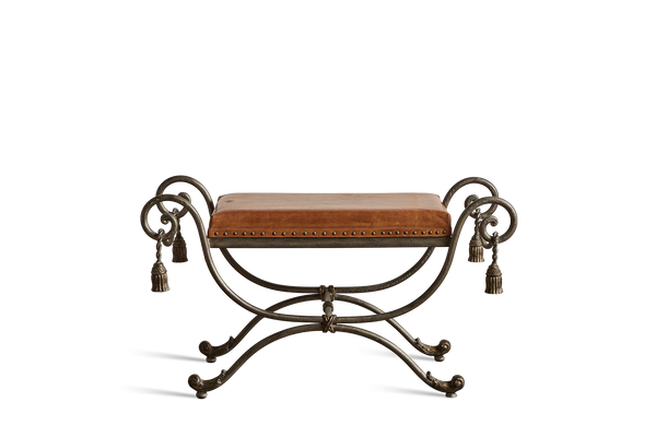 Leather & Iron Stool