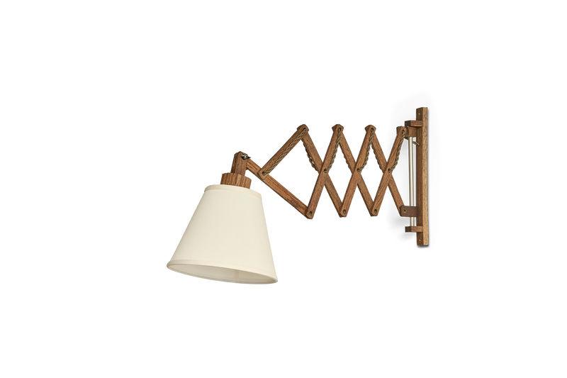 Oak Scissor Wall Sconce
