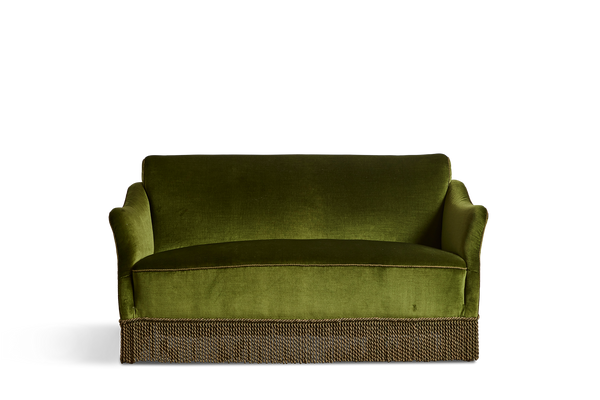 Swedish Mohair Fringe Sofa