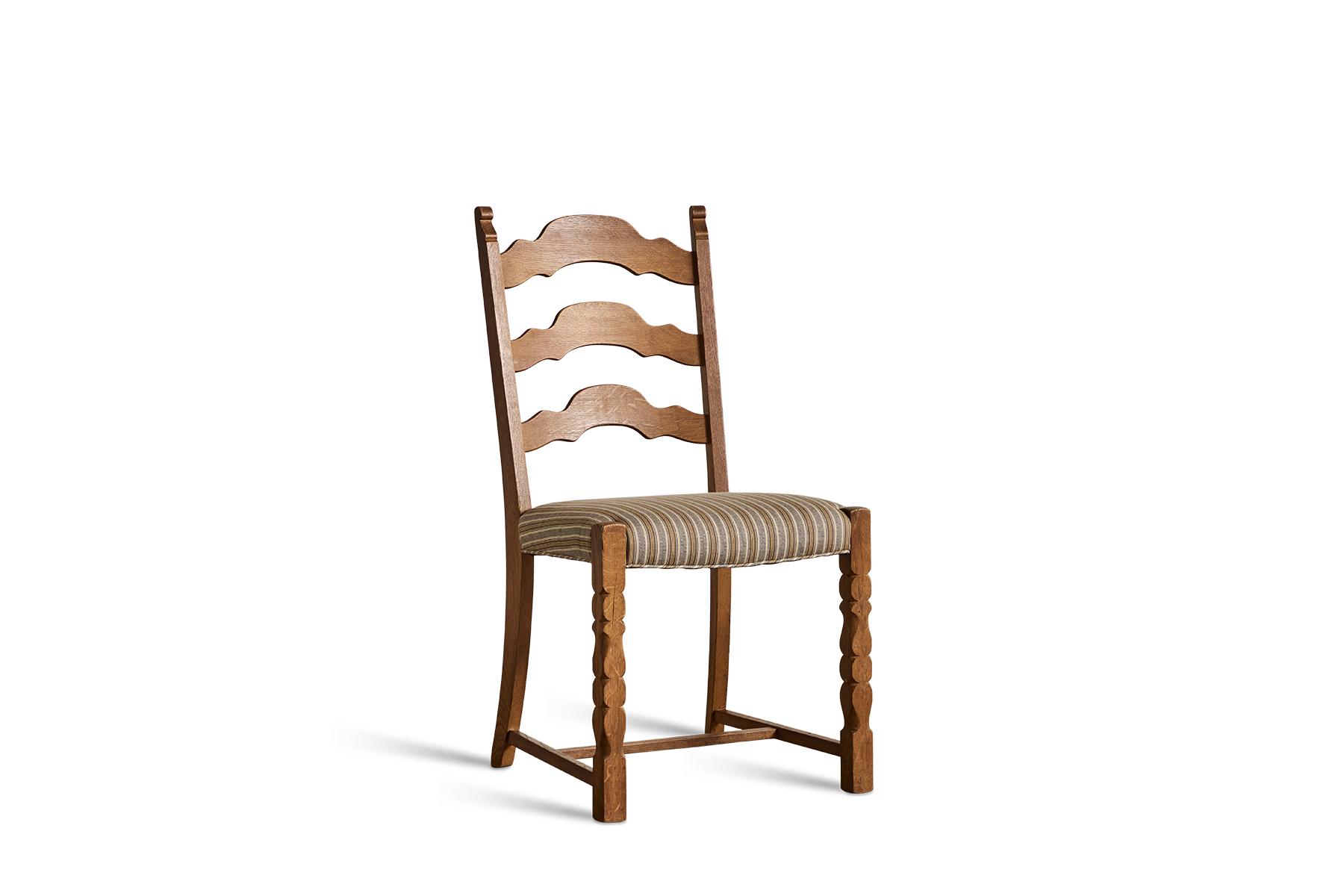 Set of 4 Striped Dining Chairs