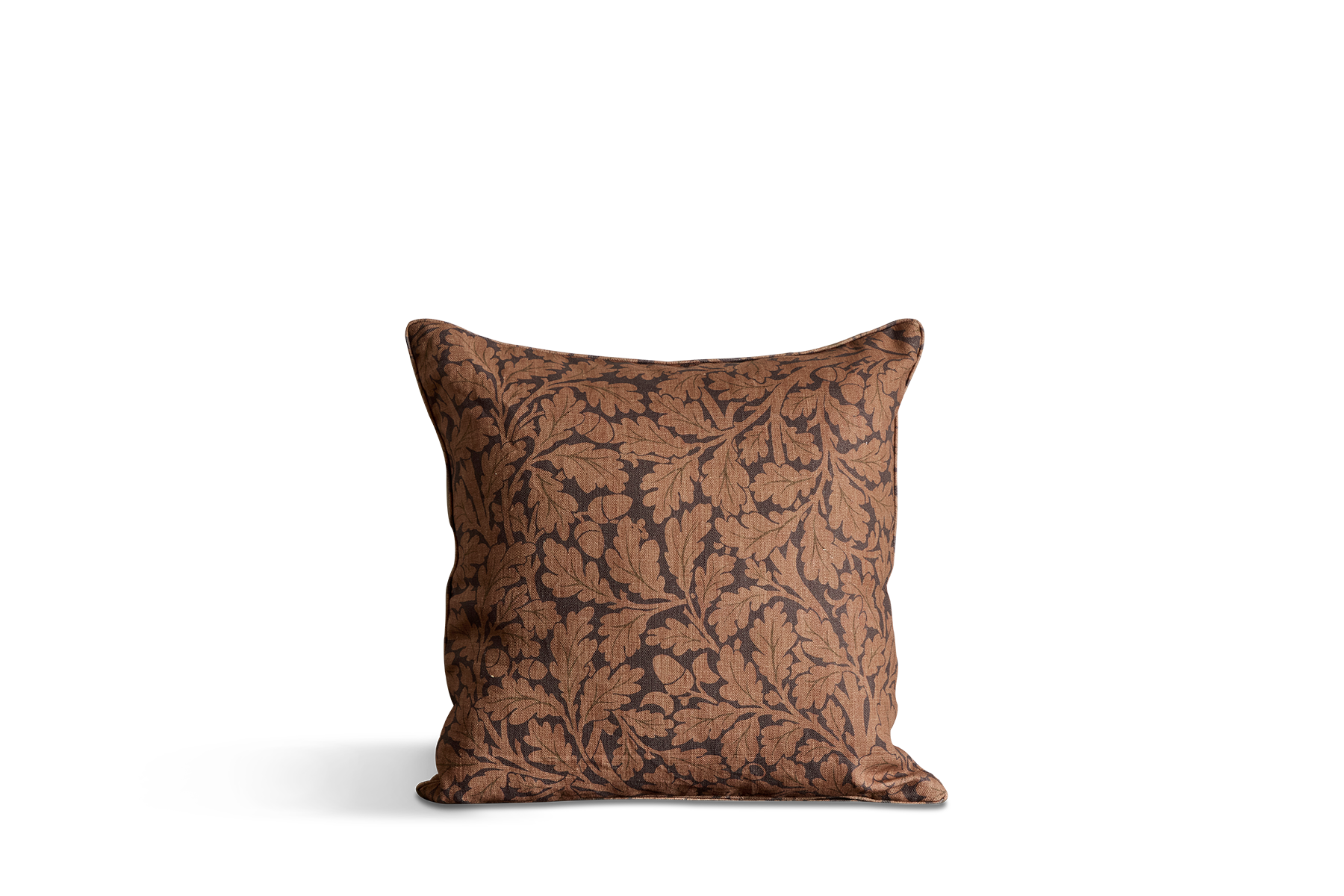 Linen Pillow in Quercus, Aubergine