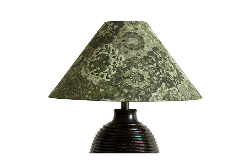 Linen Lampshade in Caspar, Juniper