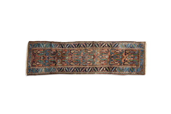 Blue & Bluish Tribal Runner 3’3 x 10’4
