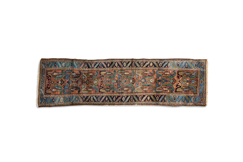 Blue & Bluish Tribal Runner 3’3 x 10’4