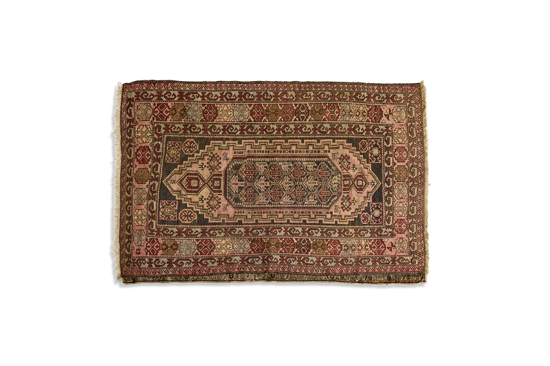 Brown & Blush Tribal Rug 4’8 X 7’