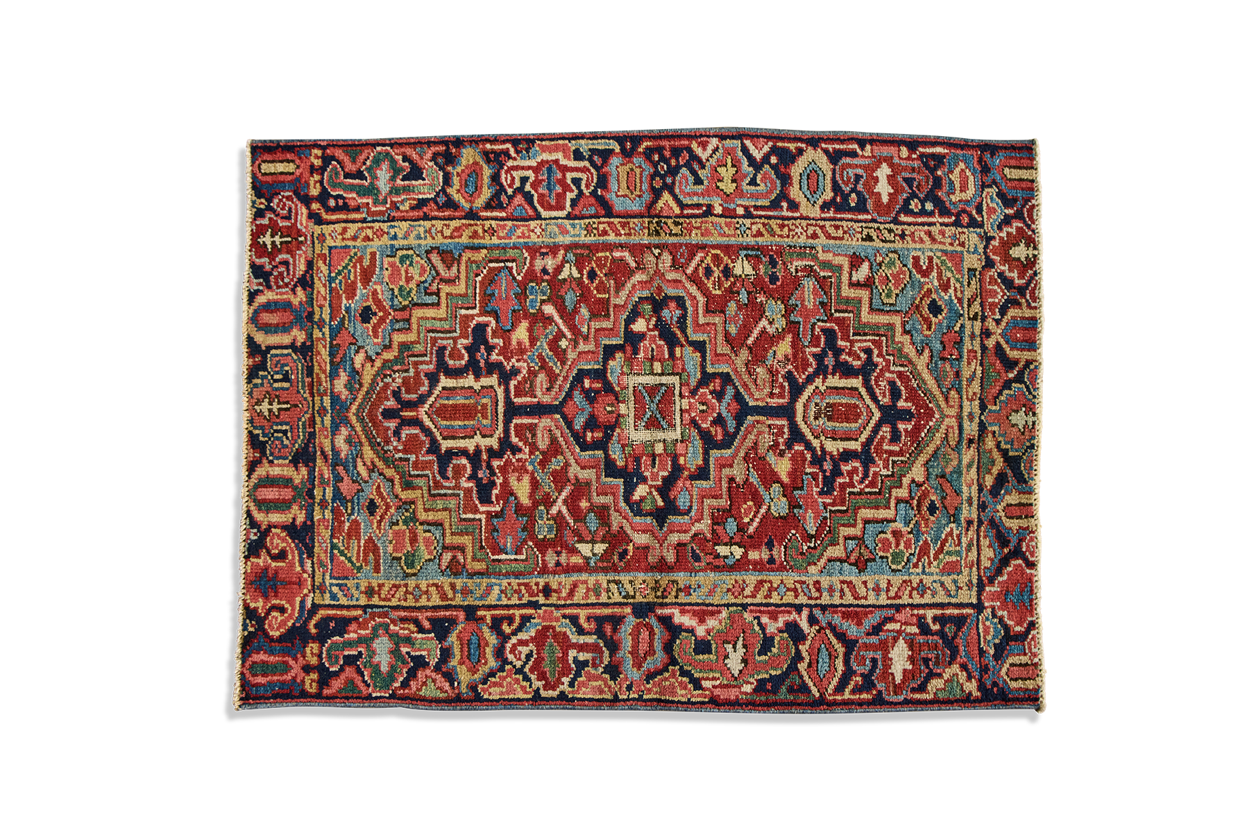 Geometric Baluch Throw Rug 3’ X 3’9
