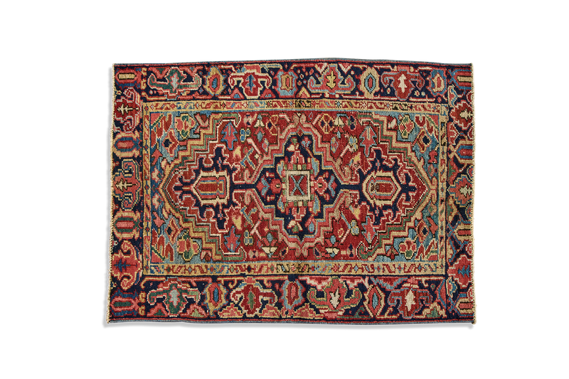 Geometric Baluch Throw Rug 3’ X 3’9
