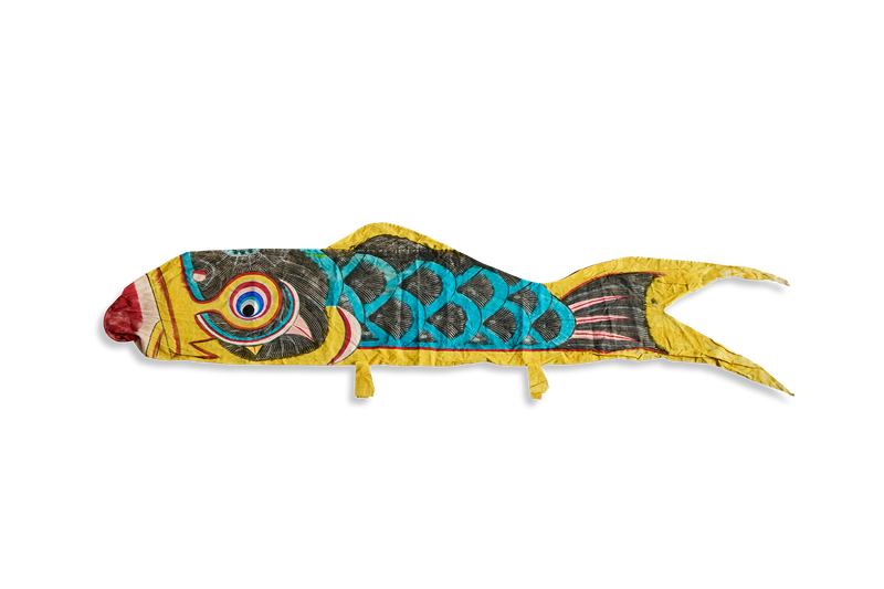 Small Blue Koi Nobori Banner