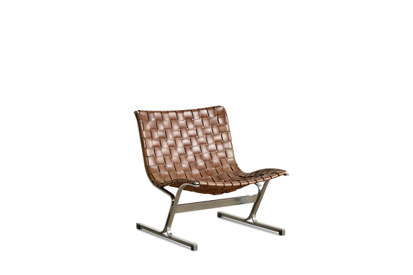Pair of Littell Woven Leather Chairs