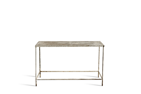 White Metal Side Table