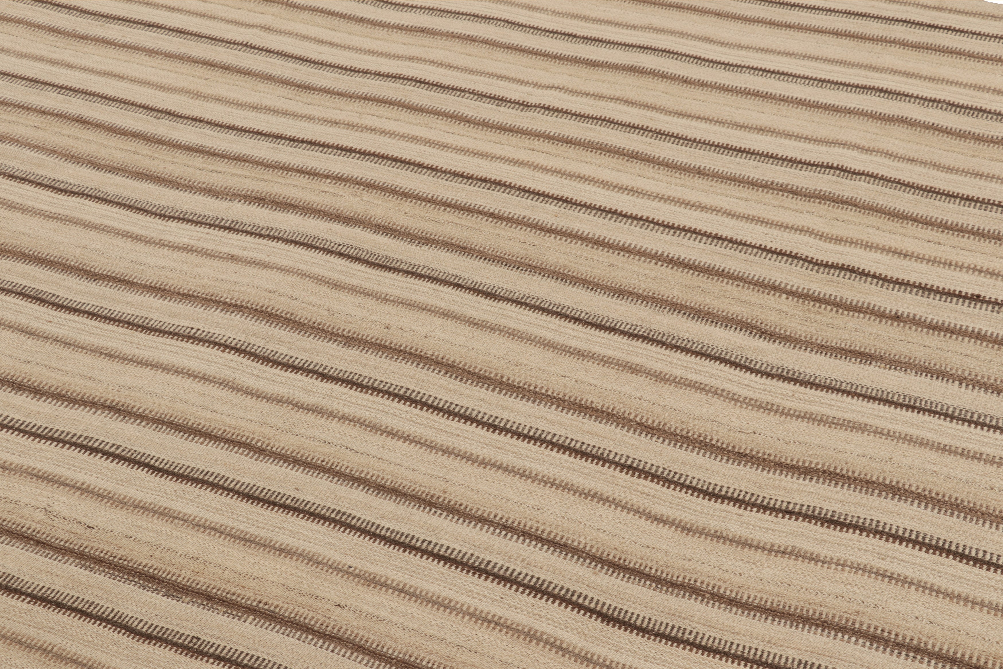 Brown Stripe Bidjari Rug 6'6 X 7'6