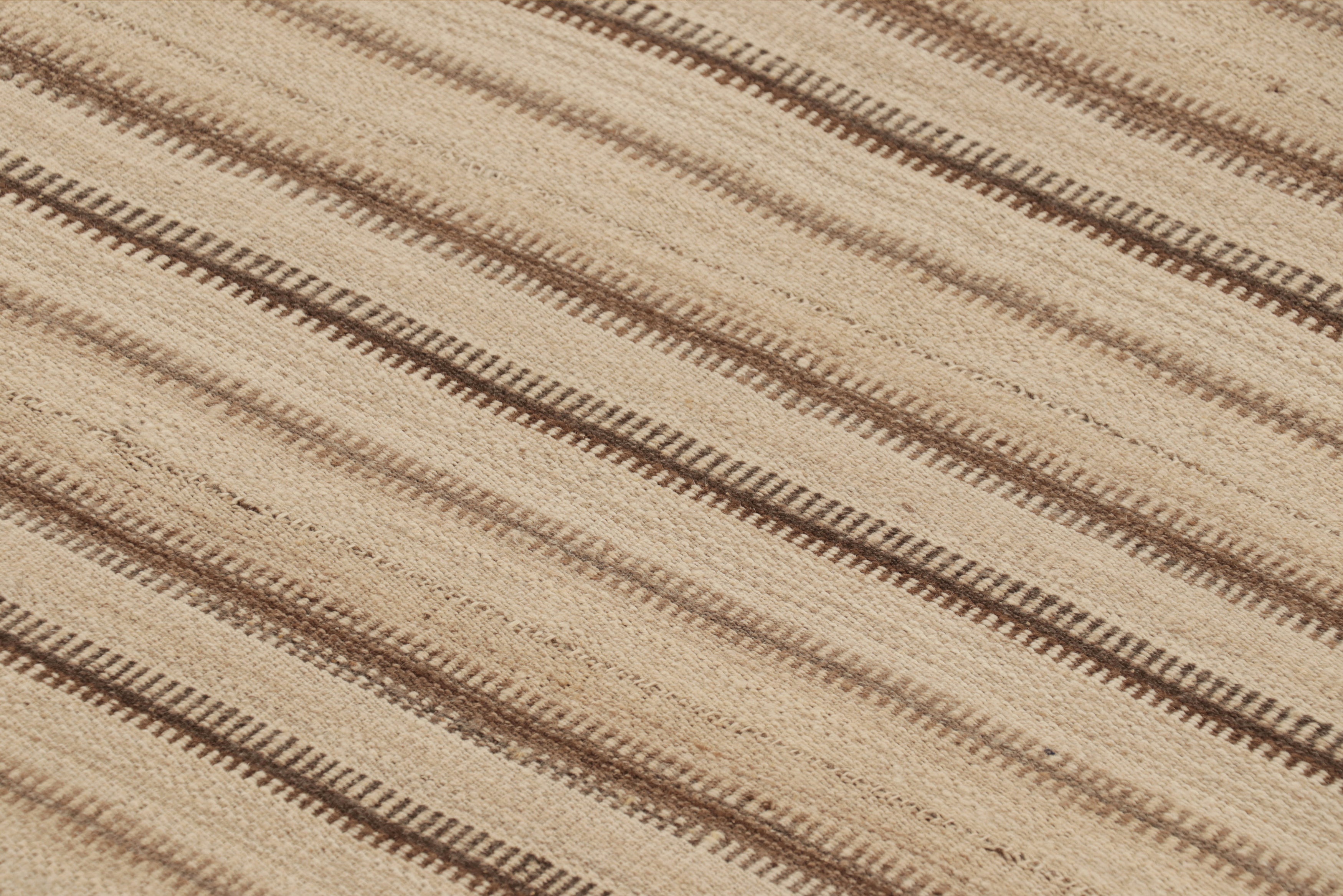 Brown Stripe Bidjari Rug 6'6 X 7'6