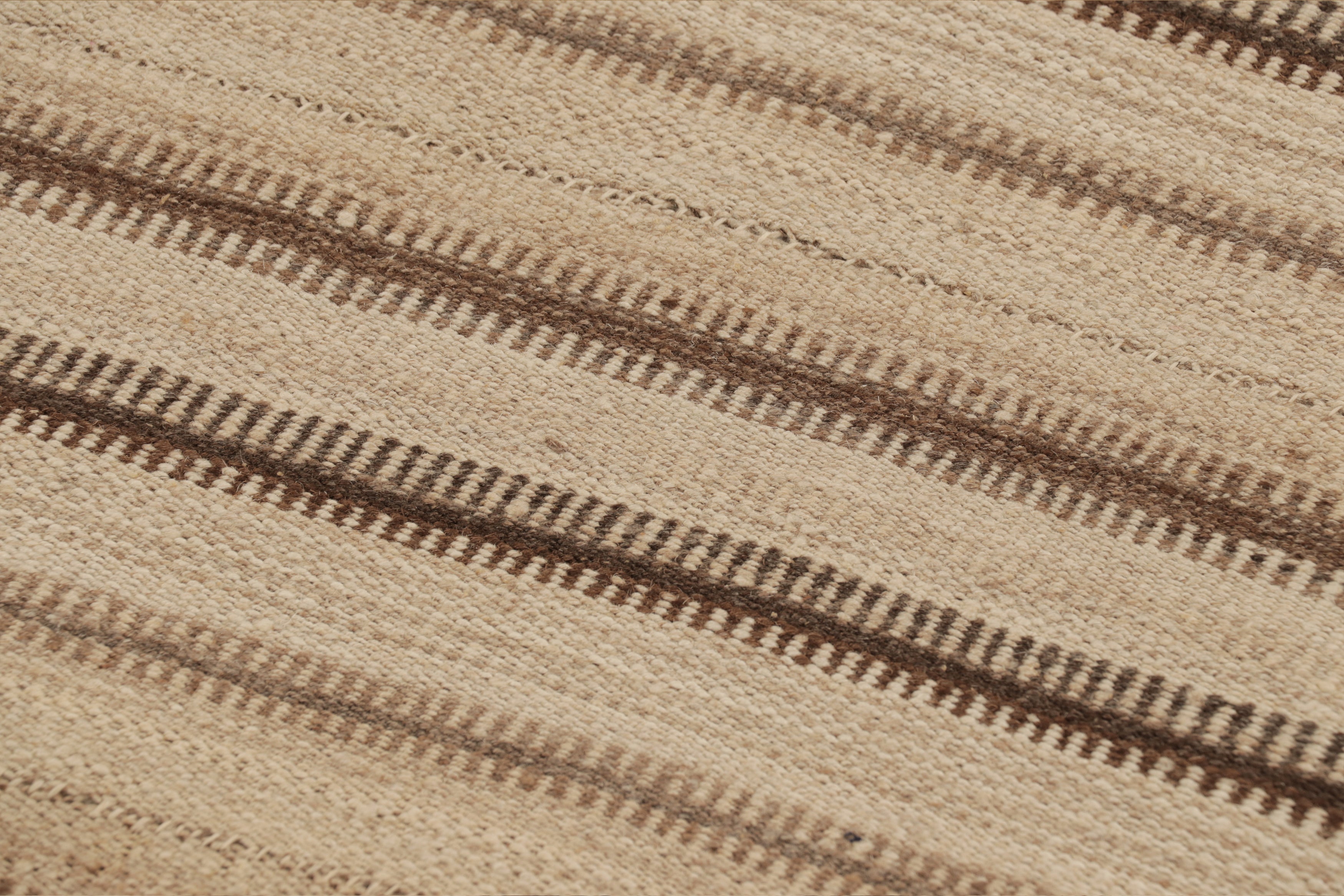 Brown Stripe Bidjari Rug 6'6 X 7'6