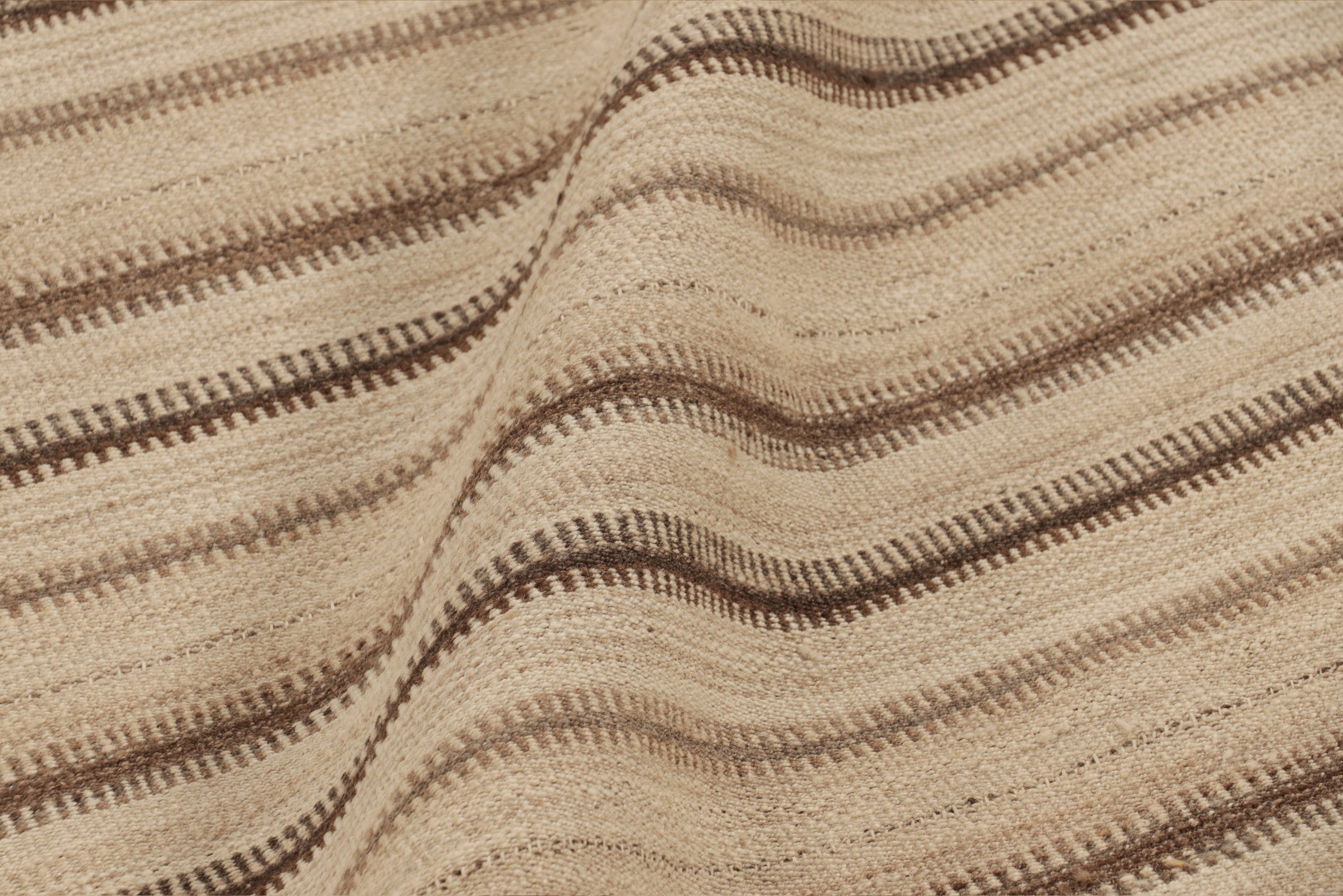 Brown Stripe Bidjari Rug 6'6 X 7'6