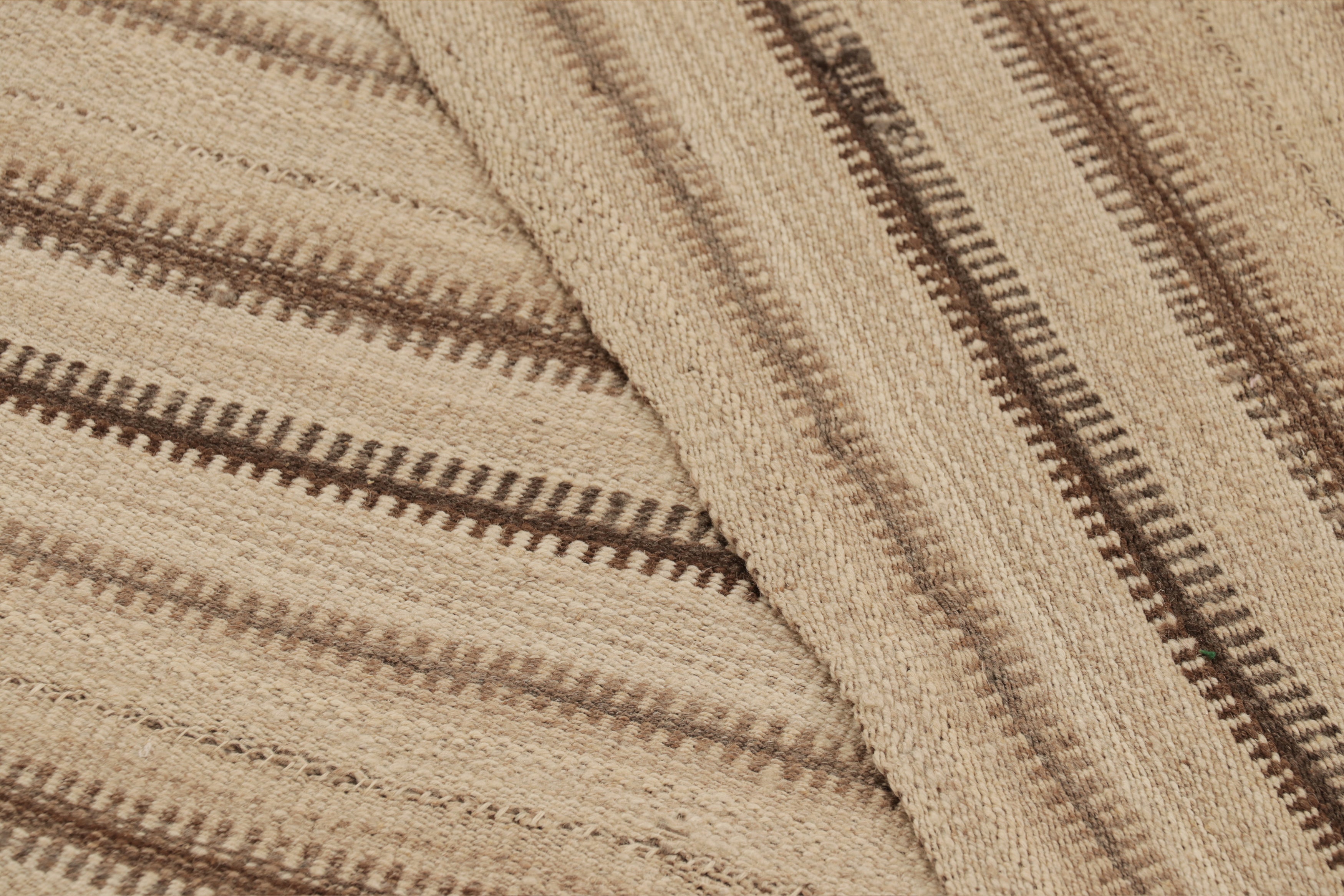 Brown Stripe Bidjari Rug 6'6 X 7'6