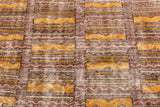 Brown & Gold Geometric Rug 3’5 x 6’
