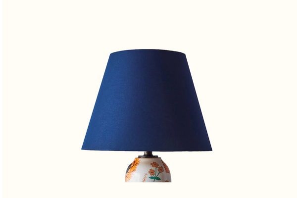 Lampshade in Navy Bookcloth