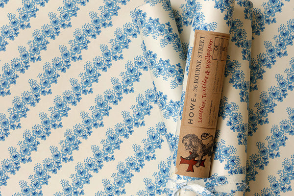Folies Bergere Wallpaper in Blue Ribbon