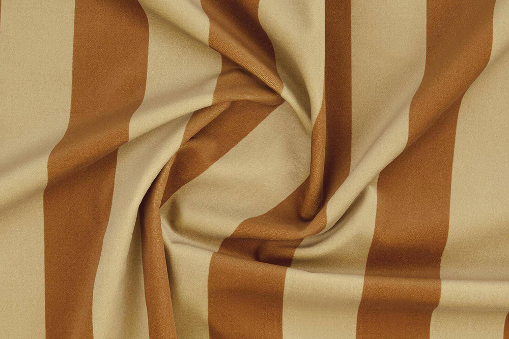 Camelot Stripe Velvet in Ginger