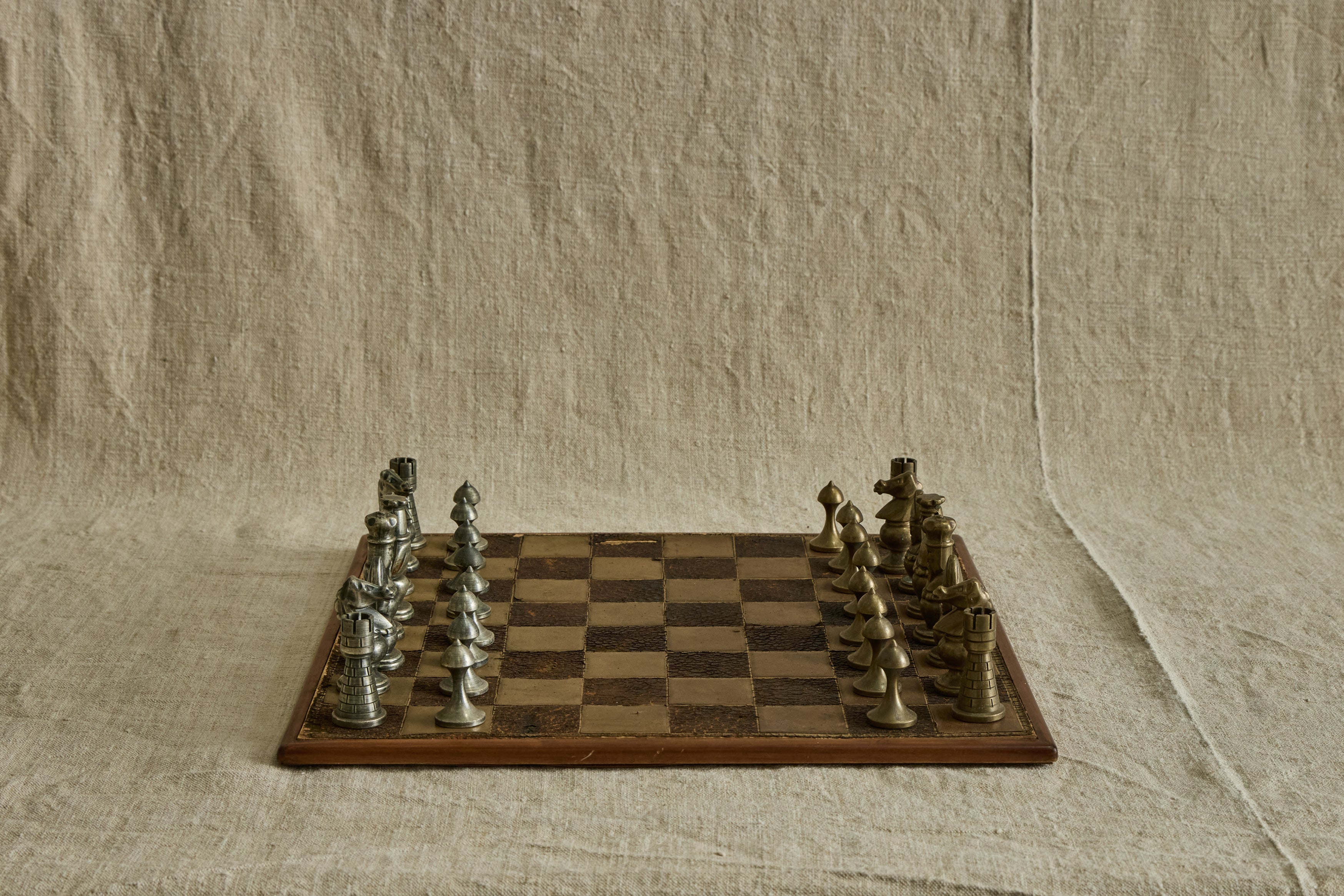 Leather & Wood Chess Board