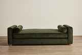 Shown in Holland & Sherry Dark Olive Corduroy and Natural Oak 