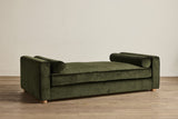 Shown in Holland & Sherry Dark Olive Corduroy and Natural Oak 