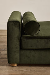 Shown in Holland & Sherry Dark Olive Corduroy and Natural Oak 