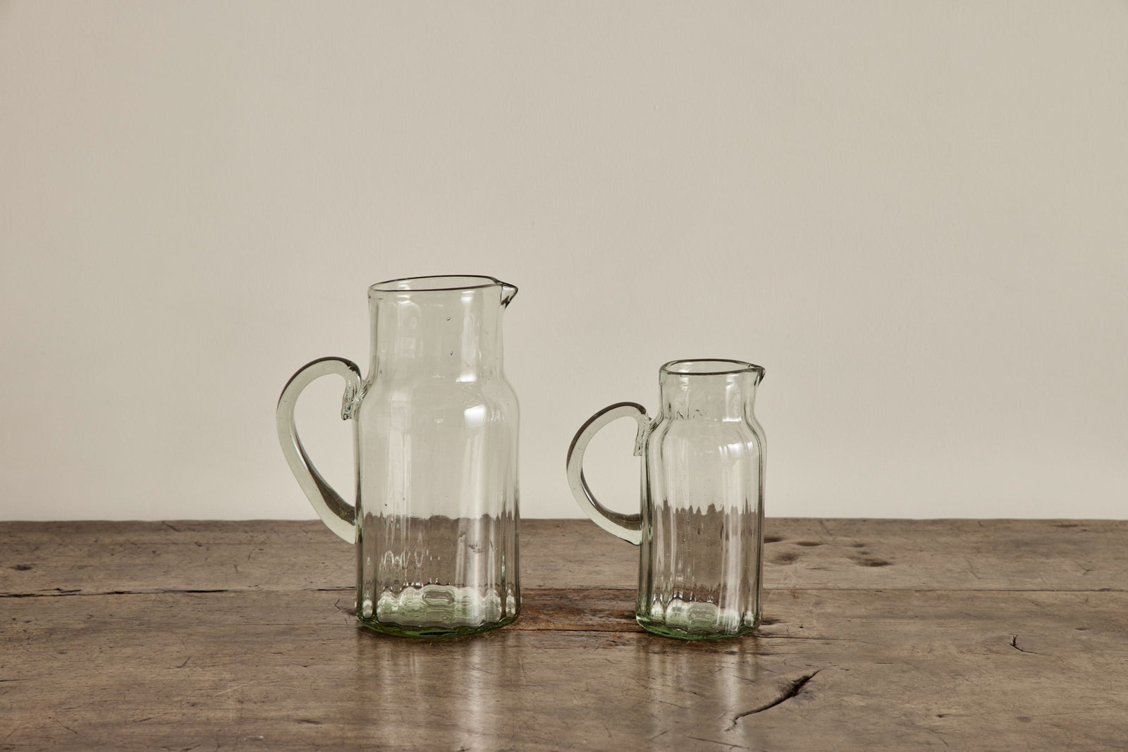 Ribbed Glass Pitcher (Multiple Sizes) – Nickey Kehoe