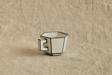 Carte Blanche Espresso Cup & Saucer in White & Black