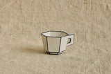 Carte Blanche Espresso Cup & Saucer in White & Black