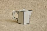 Carte Blanche Tea Pot in White & Black