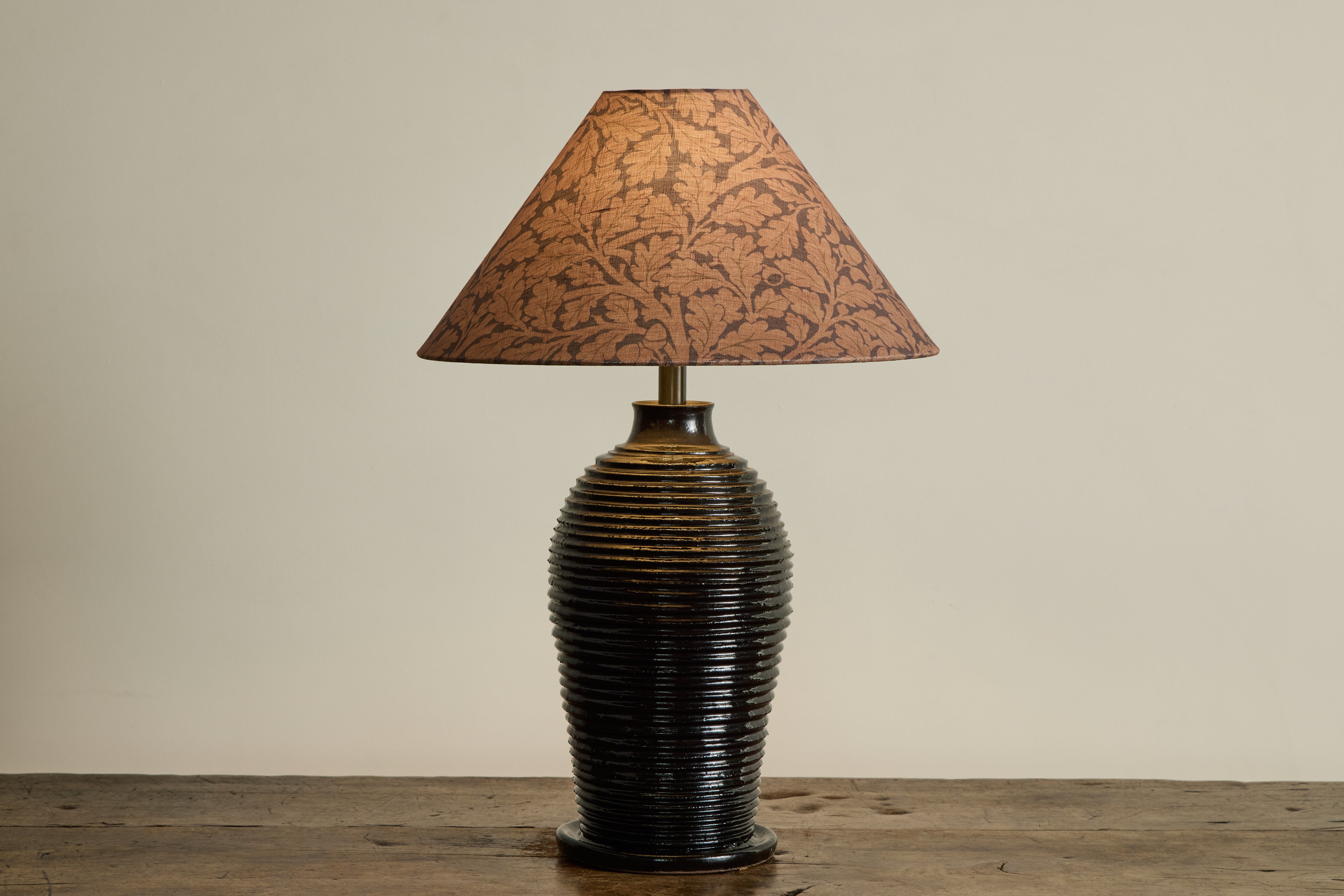 Linen Lampshade in Quercus, Aubergine