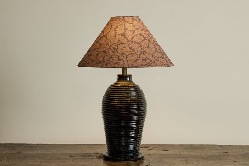 Linen Lampshade in Quercus, Aubergine