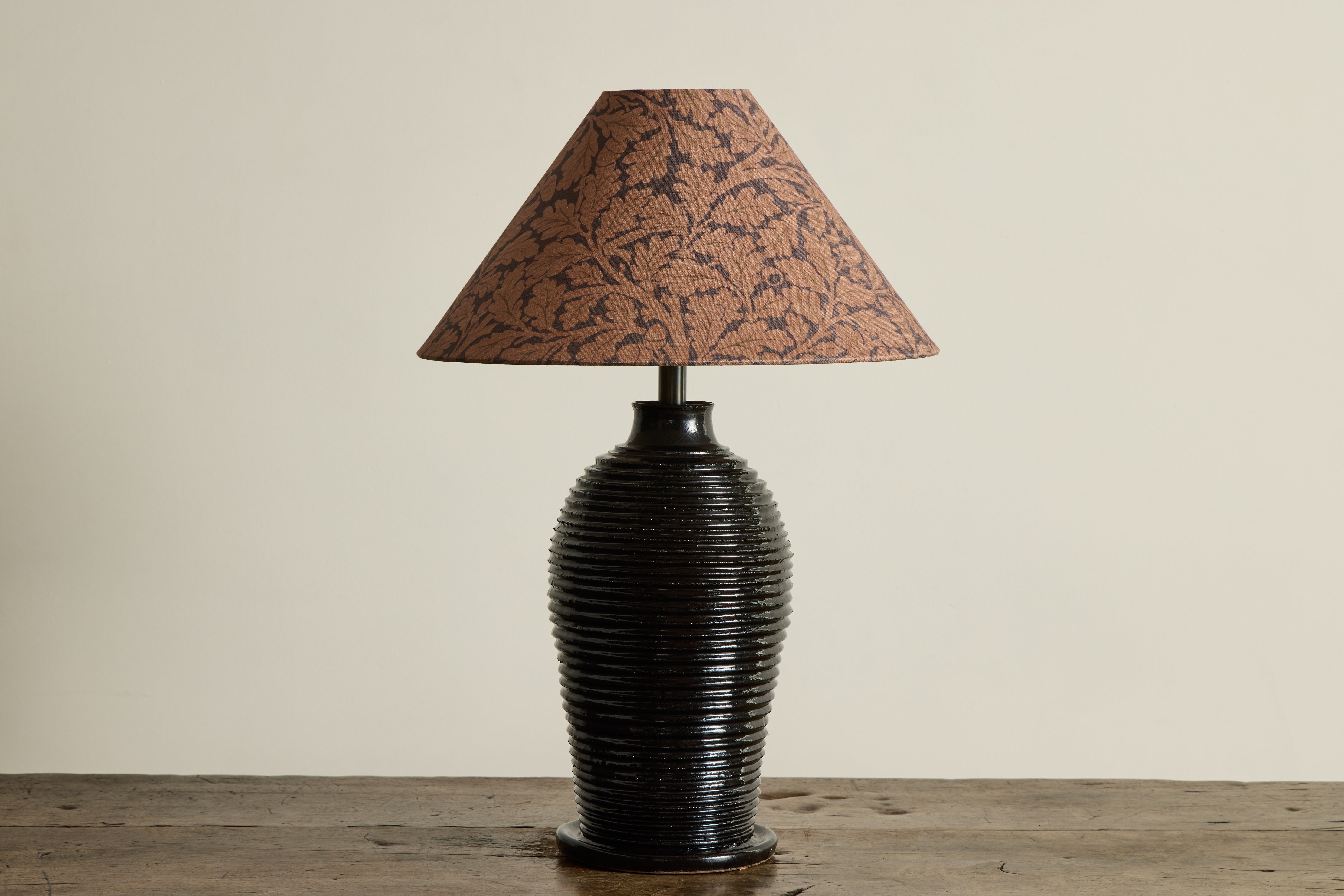 Linen Lampshade in Quercus, Aubergine