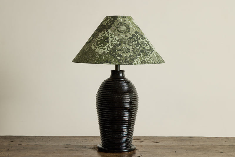 Linen Lampshade in Caspar, Juniper