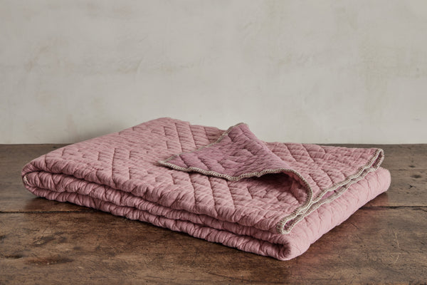 Nickey Kehoe Quilted Throw, Pink Wine