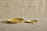 Enamelware Deep Dinner Plate in Citron Splatter