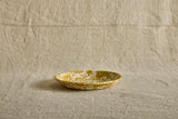 Enamelware Deep Dinner Plate in Citron Splatter