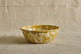 Enamelware Salad Bowl in Citron Splatter