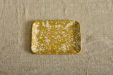 Enamelware Serving Tray in Citron Splatter