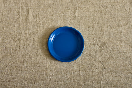ENAMELWARE SIDE PLATE IN AZURE