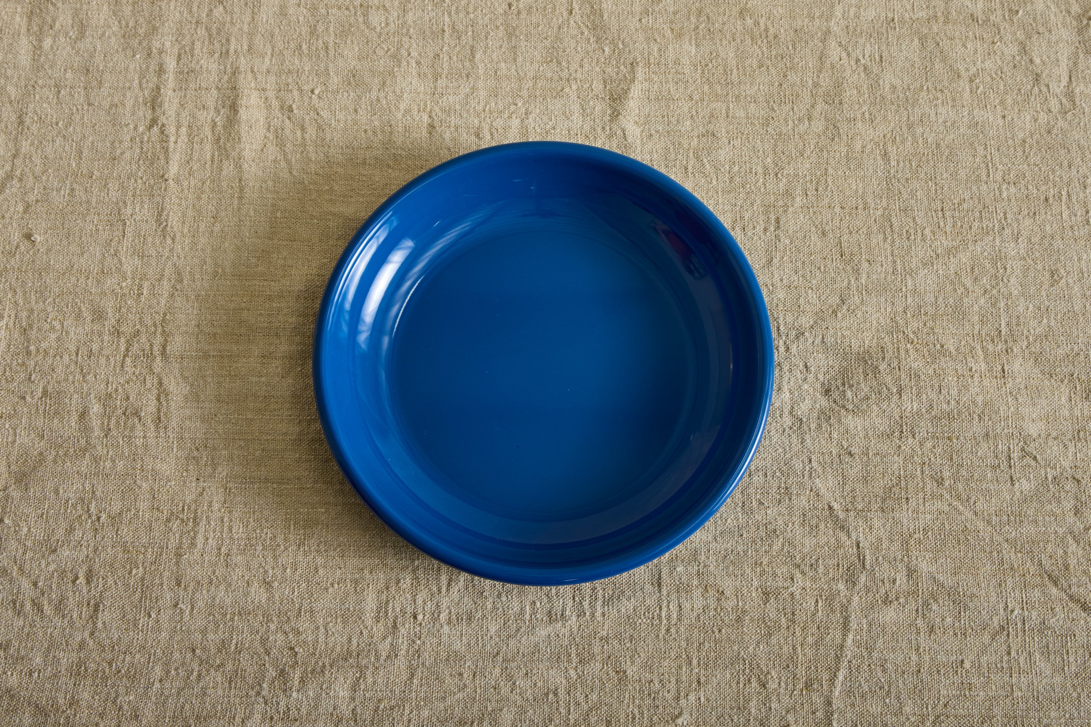 Enamelware Deep Dinner Plate in Azure