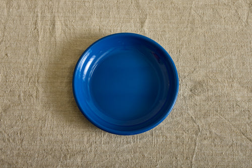 ENAMELWARE DEEP DINNER PLATE IN AZURE