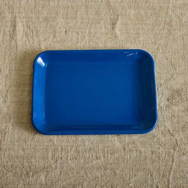 Enamelware Serving Tray in Azure – Nickey Kehoe