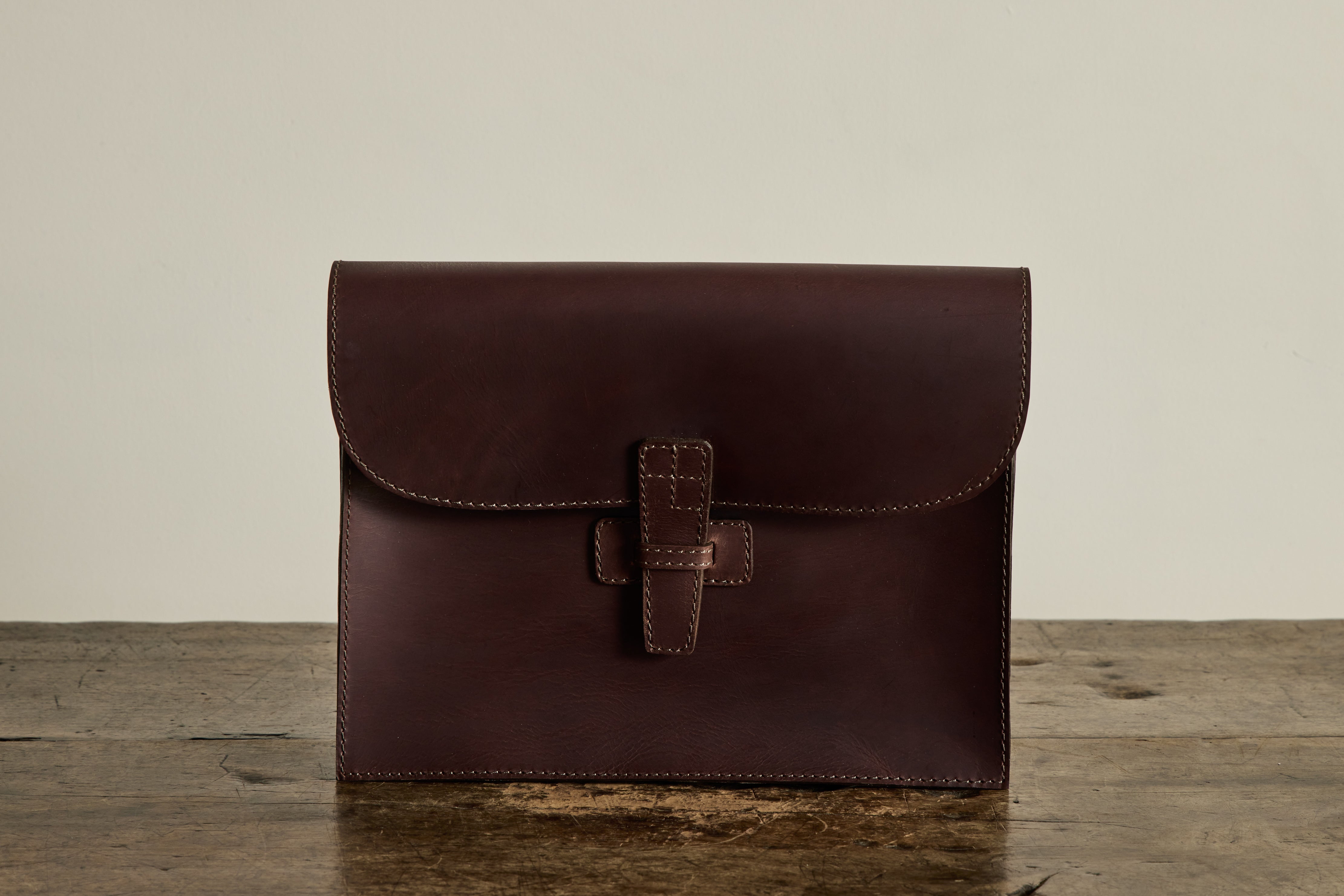 Leather Attache in Chocolate